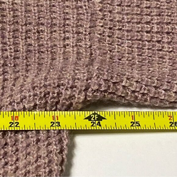 American Eagle Blush Pink Waflle Knit Wool Blend 1/4 Zip Sweater Women's Size L - Picture 2 of 16